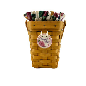 1998 Longaberger Horizon of Hope Basket w/Liner, Protector & Tie-On 4L 4W 5.5H